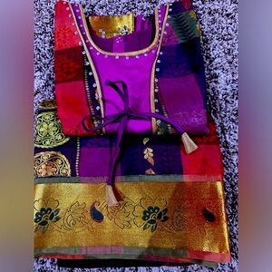 Indian Girls multi color parikini for 7years